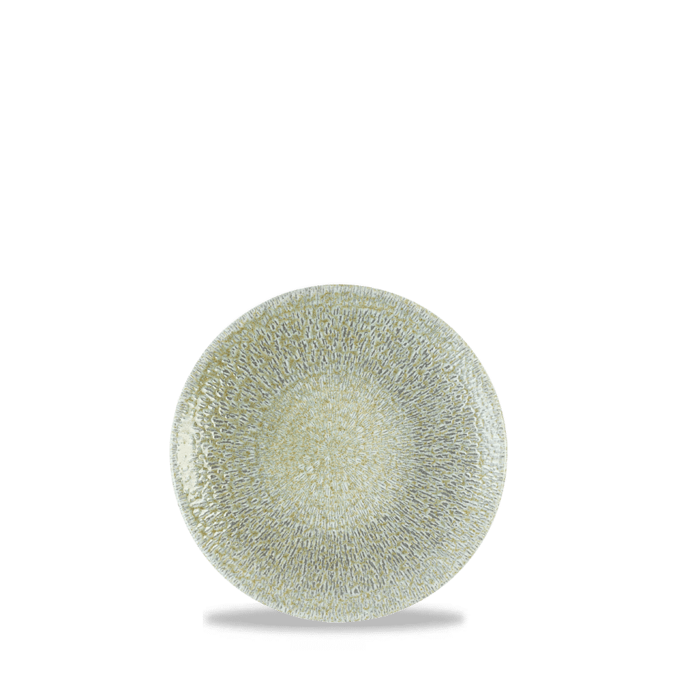 Harvest Grain Speckle Green  Organic Coupe Plate 6.3" Box 12