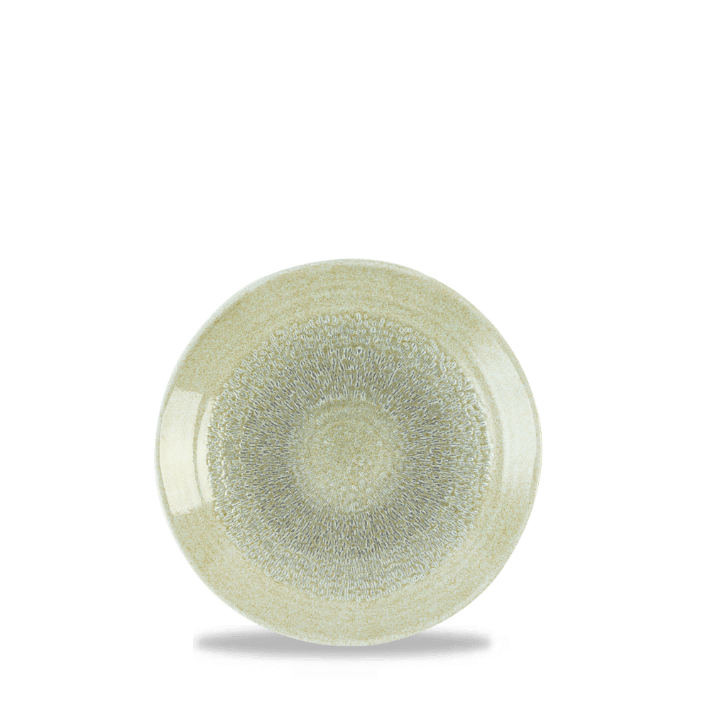 Harvest Grain Speckle Green  Organic Coupe Plate 9" Box 12