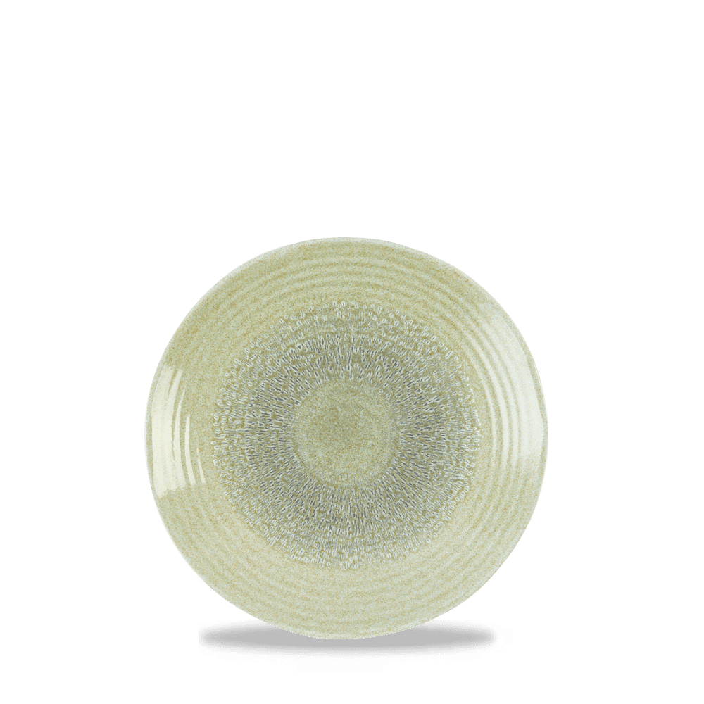 Harvest Grain Speckle Green  Organic Coupe Plate 10.6" Box 12