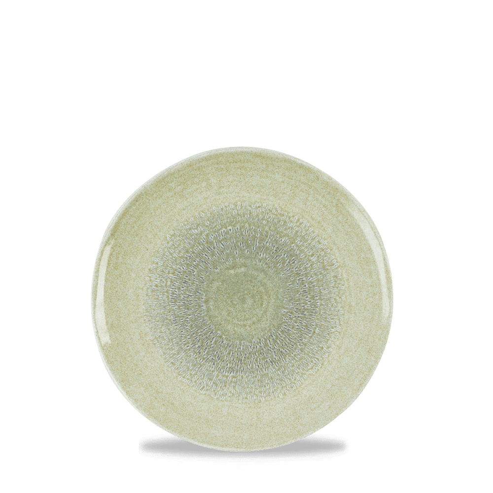Harvest Grain Speckle Green  Organic Coupe Plate 11.4" Box 12