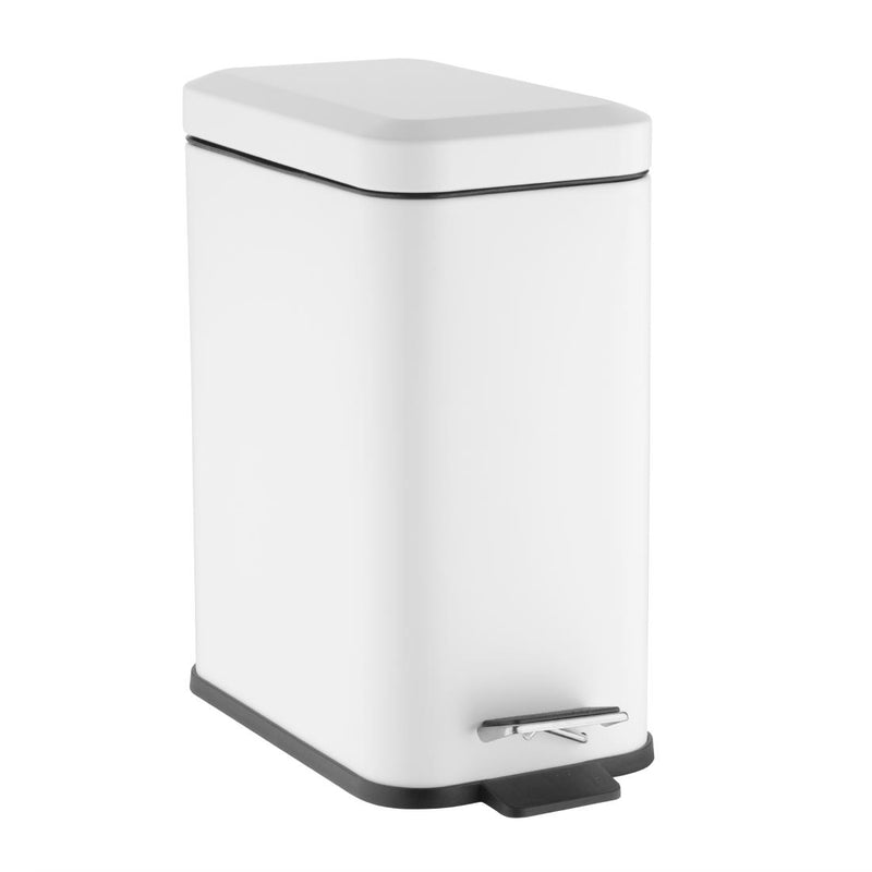 Jantex Slim Washroom Bin White 5Ltr