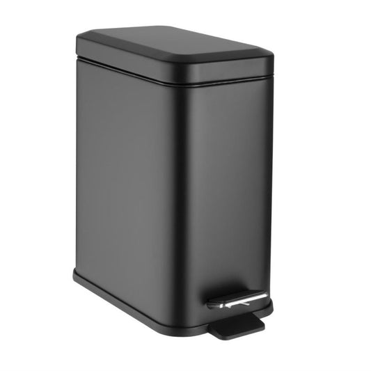Washroom Bin Slim Black 5Ltr