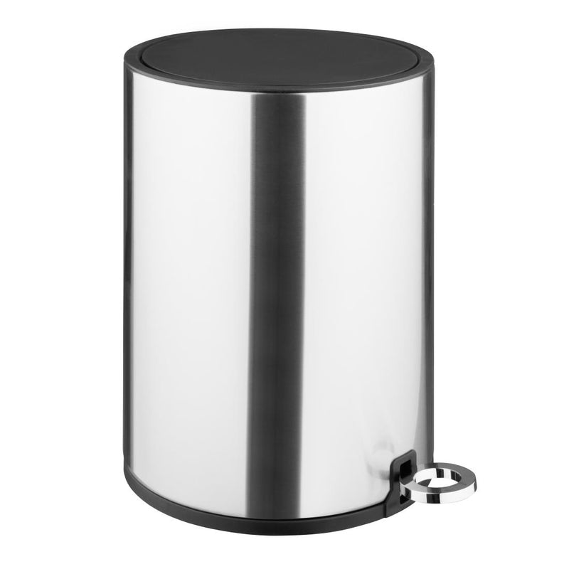 Jantex Round Brushed Steel Pedal Bin 3Ltr