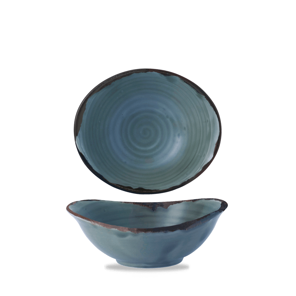 Harvest Blue  Deep Bowl 7 7/8X6 5/8" Box 6