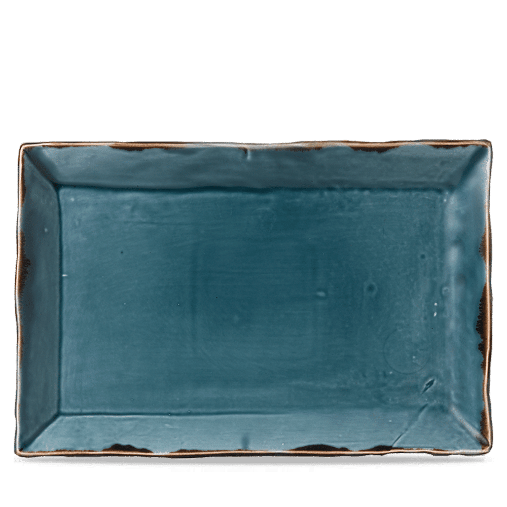 Harvest Blue  Rectangle Tray 13 1/2 X 9 1/8" Box 6