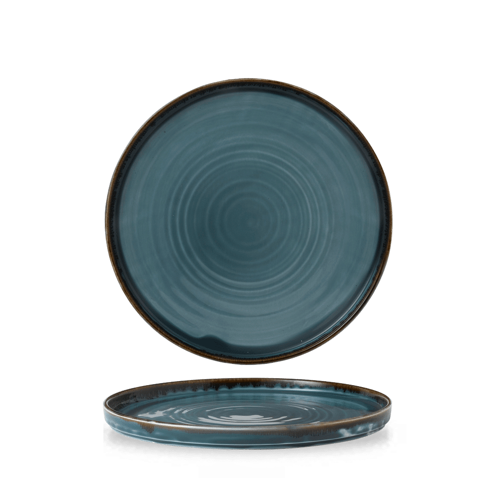 Harvest Blue  Walled Plate 8.67" Box 6