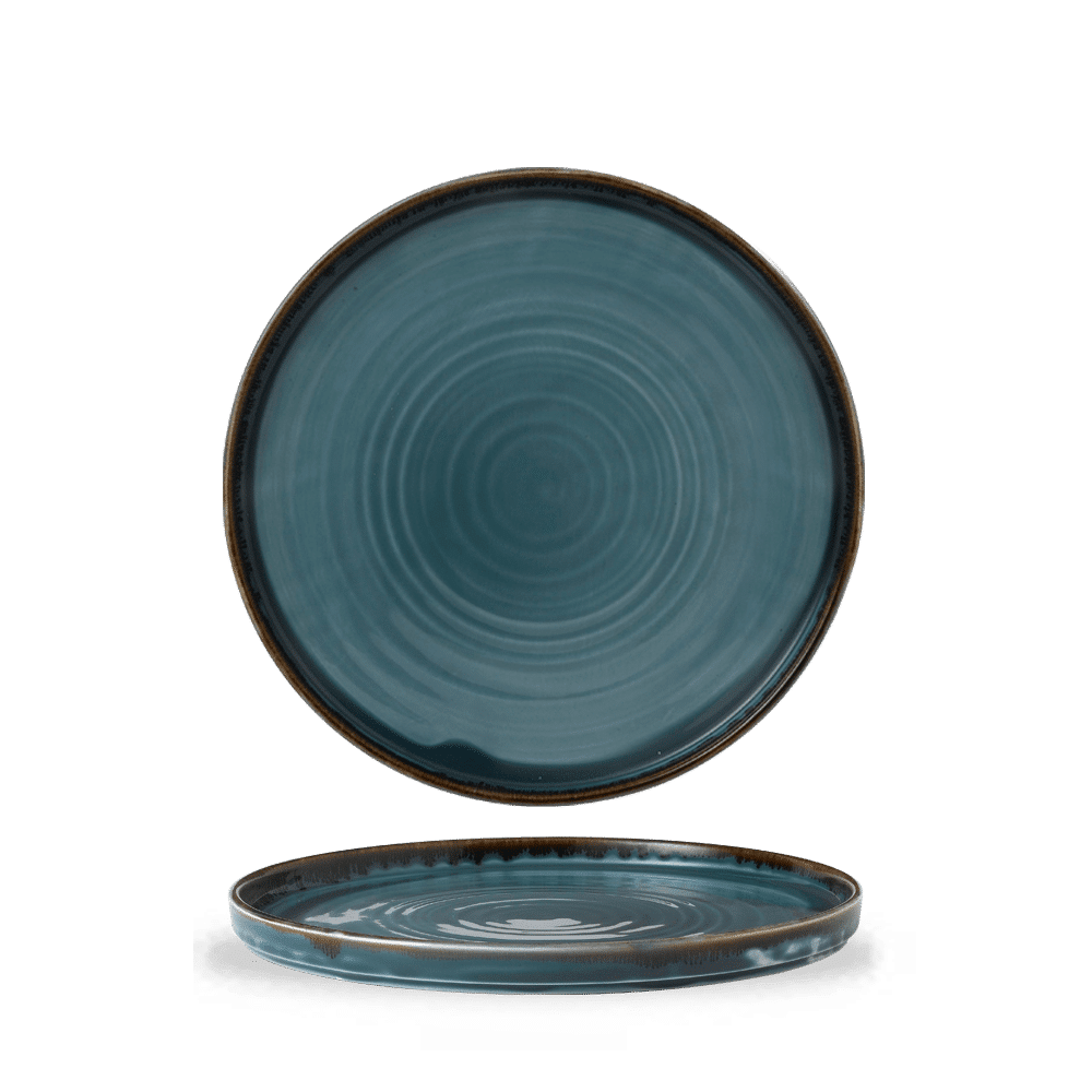 Harvest Blue  Walled Plate 10 2/8" Box 6