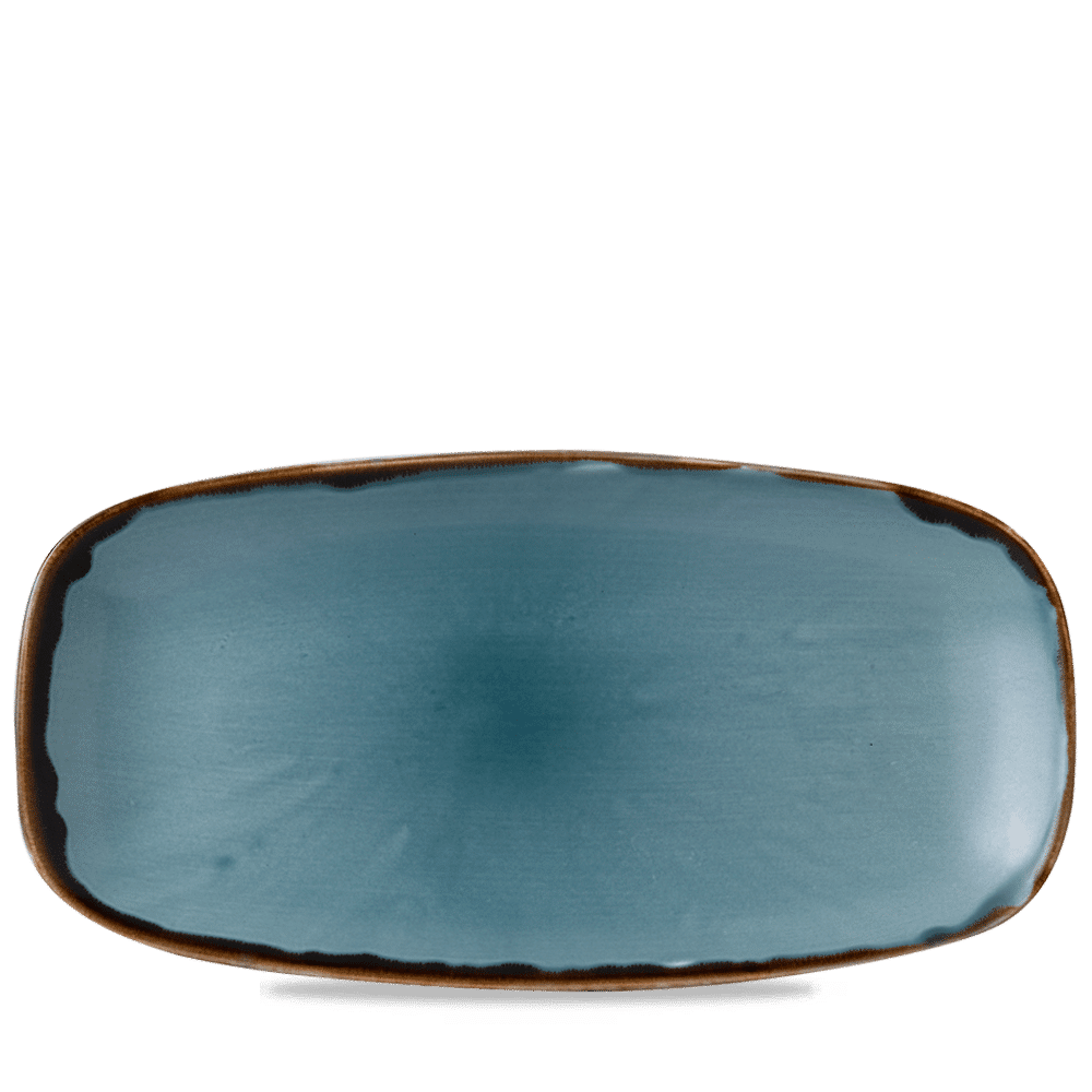 Harvest Blue  Chefs Oblong Plate 13 7/8X7 3/8" Box 6