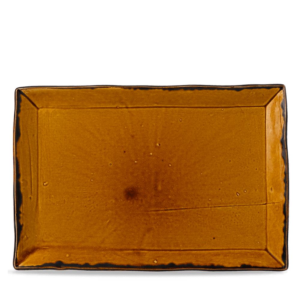 Harvest Brown  Rectangle Tray 13 1/2 X 9 1/8" Box 6