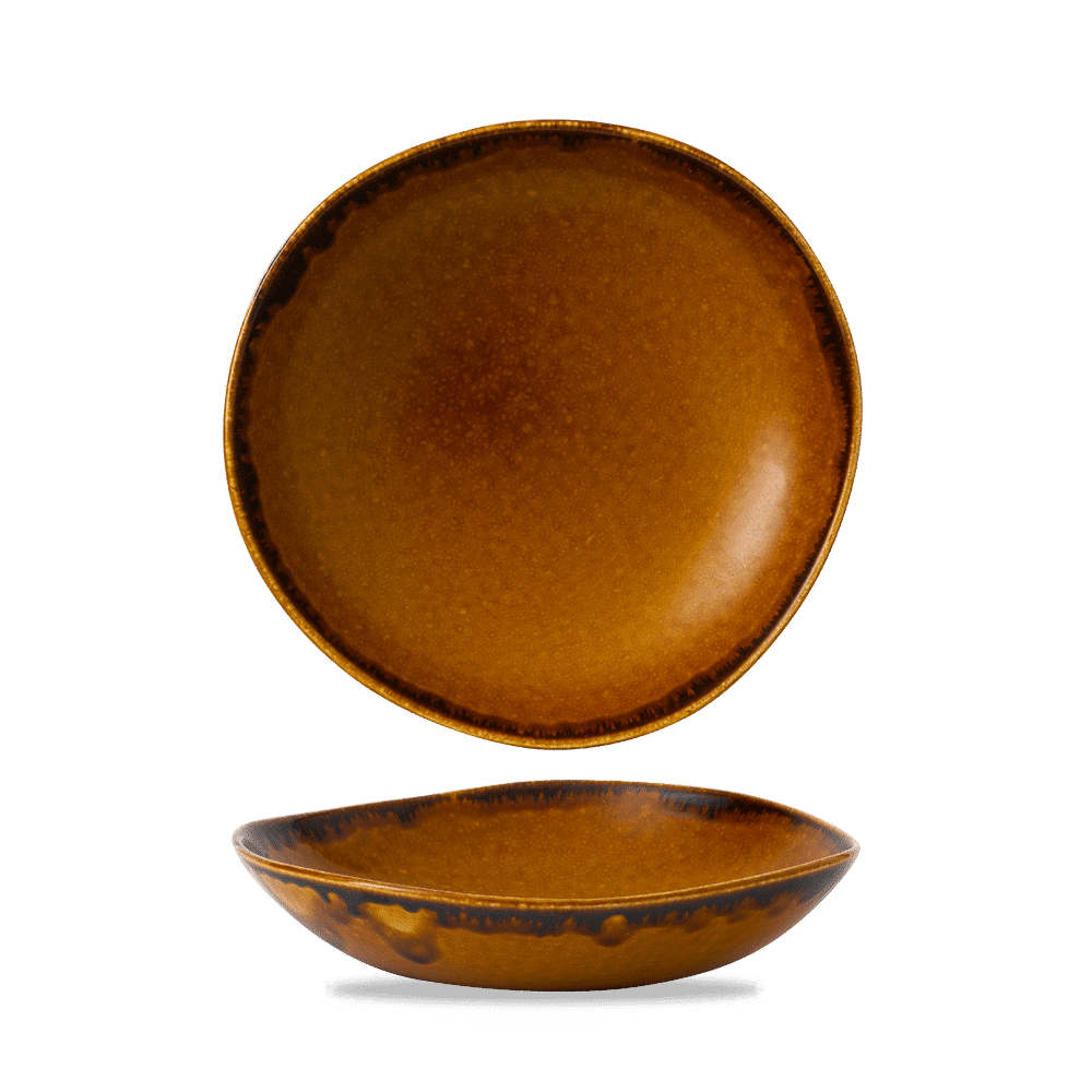 Harvest Brown Round Bowl 9 7/8"  Box 12