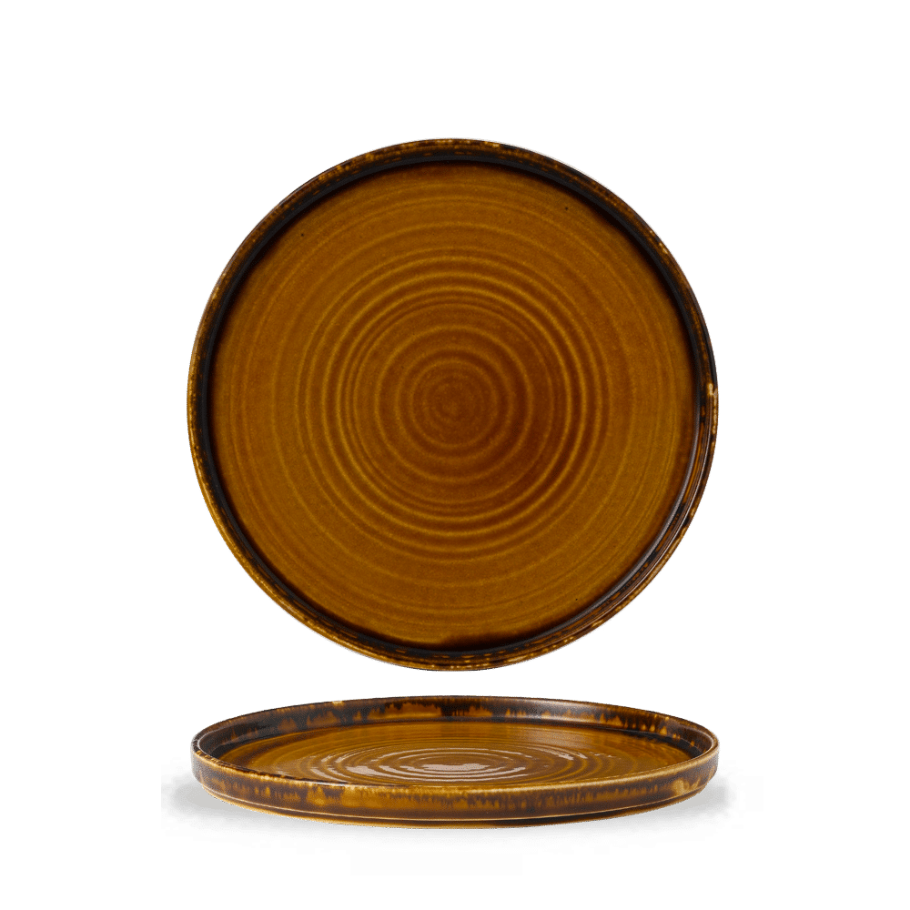 Harvest Brown  Walled Plate 10 2/8" Box 6