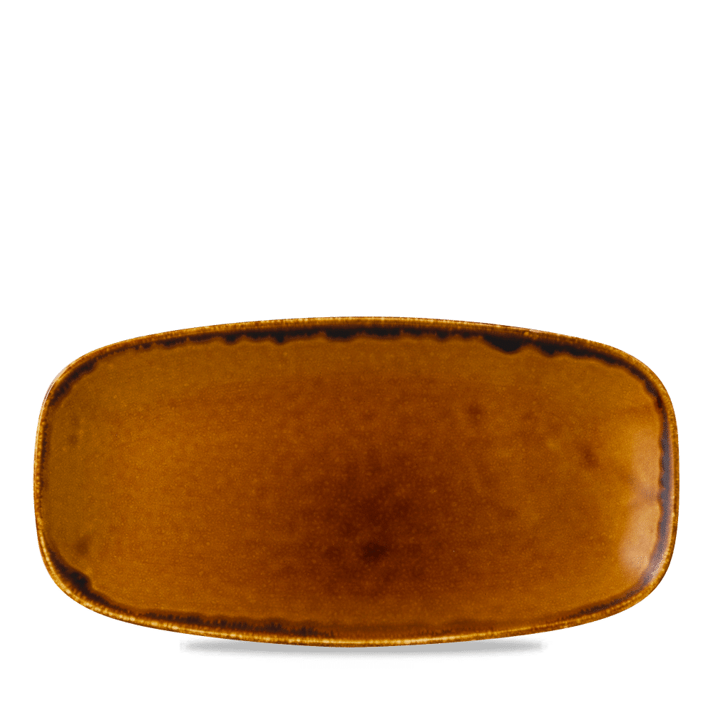 Harvest Brown  Chefs Oblong Plate 11 3/4X6" Box 12