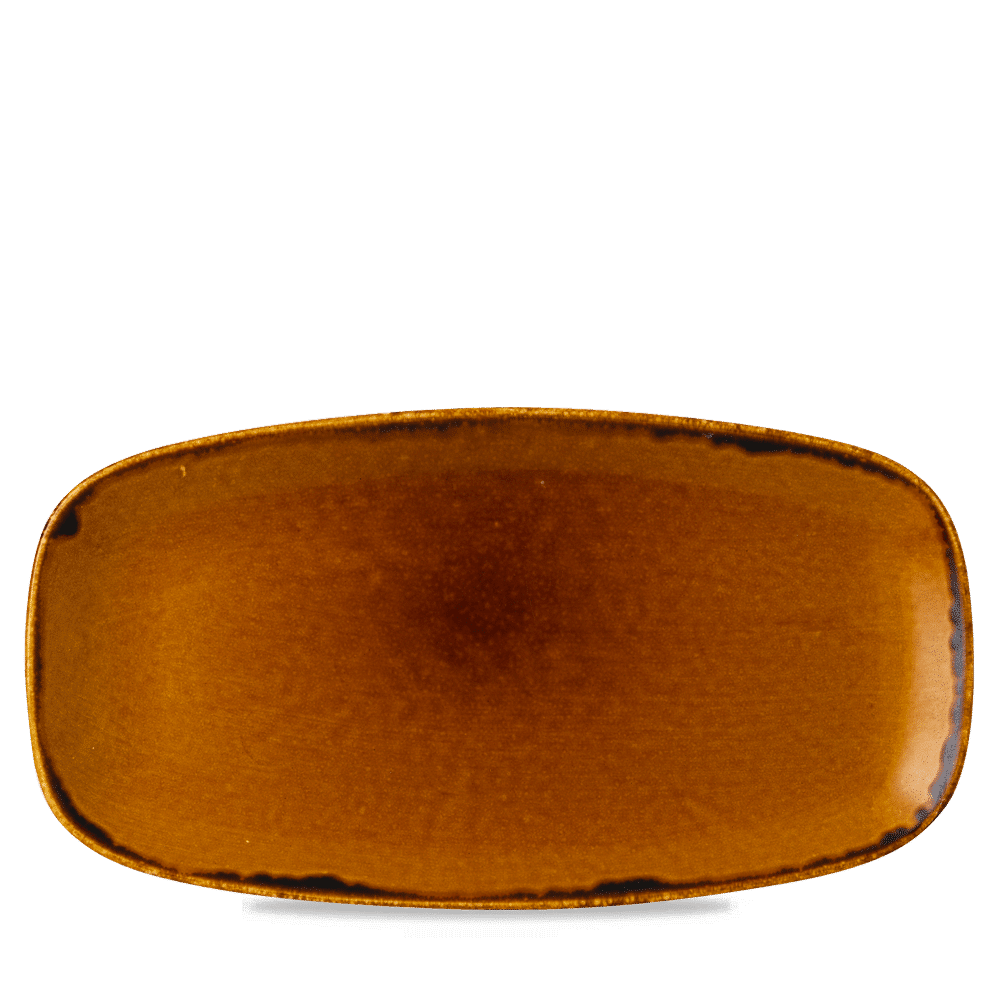 Harvest Brown  Chefs Oblong Plate 13 7/8X7 3/8" Box 6