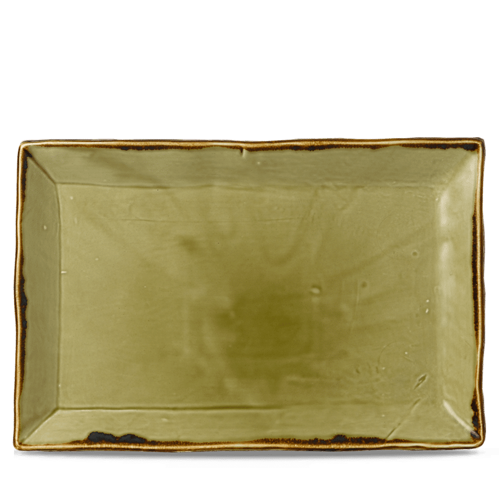 Harvest Green  Rectangle Tray 13 1/2 X 9 1/8" Box 6