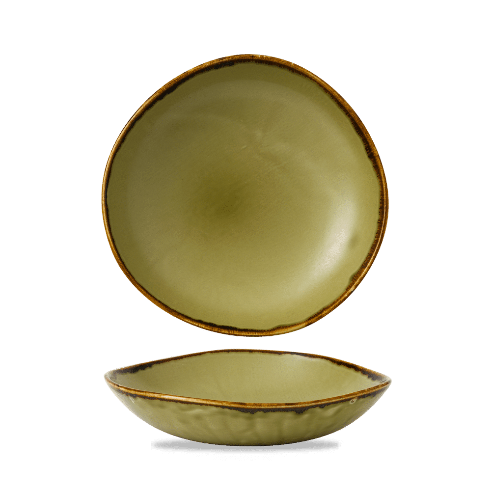 Harvest Green Round Bowl 9 7/8"  Box 12