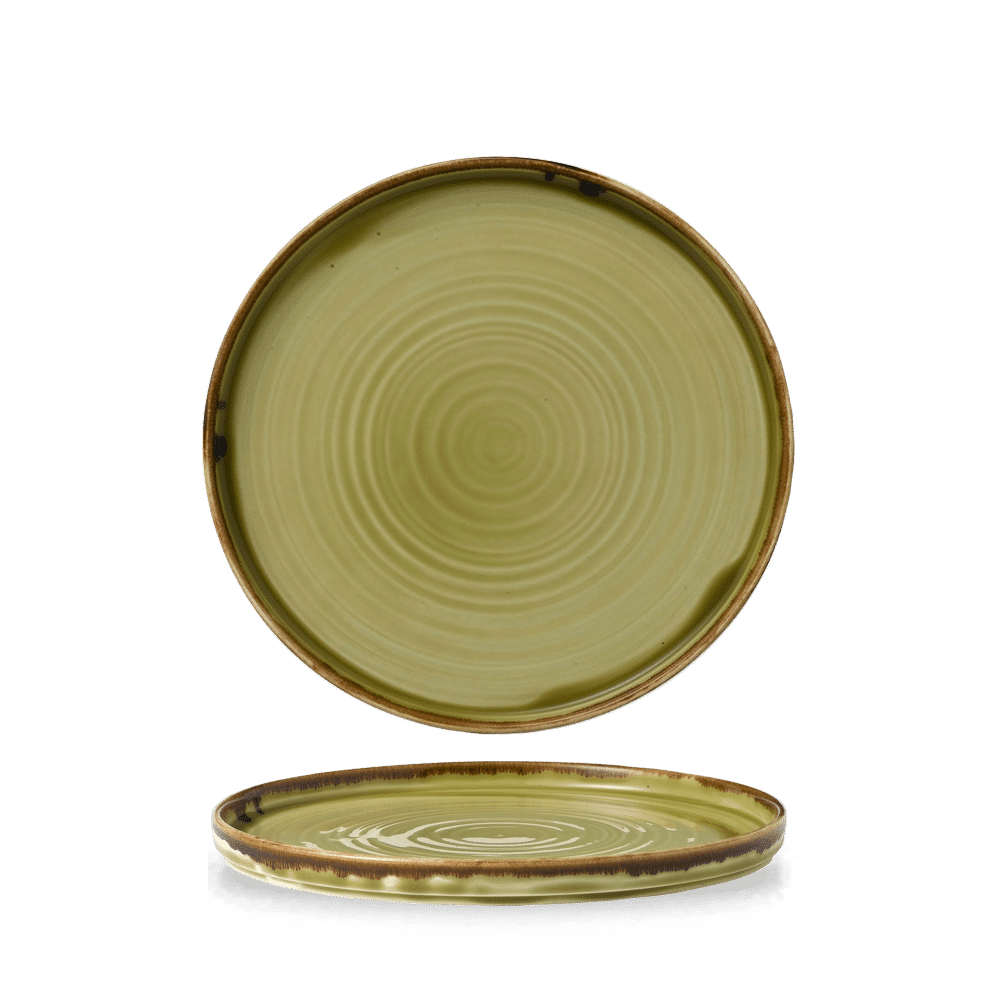 Harvest Green  Walled Plate 8.67" Box 6