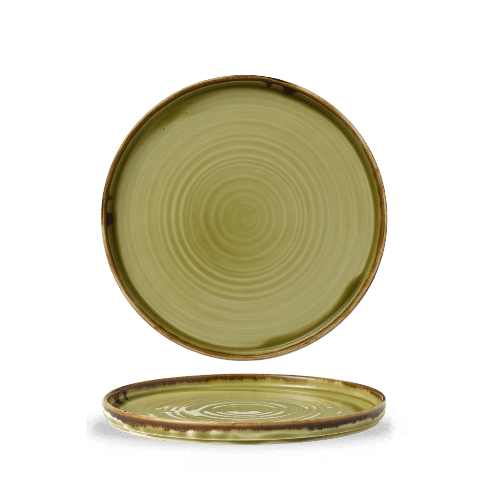 Harvest Green  Walled Plate 10 2/8" Box 6