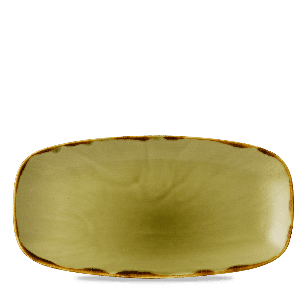 Harvest Green  Chefs Oblong Plate 11 3/4X6" Box 12