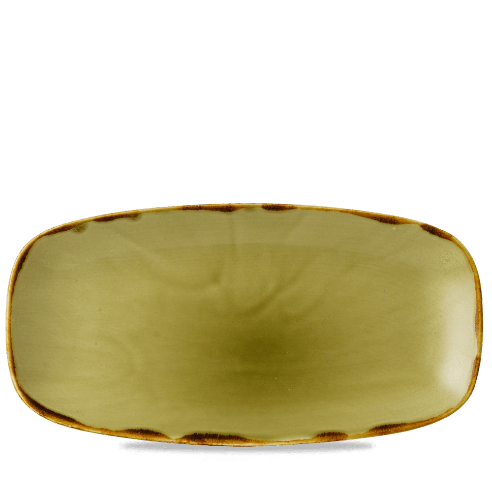 Harvest Green  Chefs Oblong Plate 13 7/8X7 3/8" Box 6