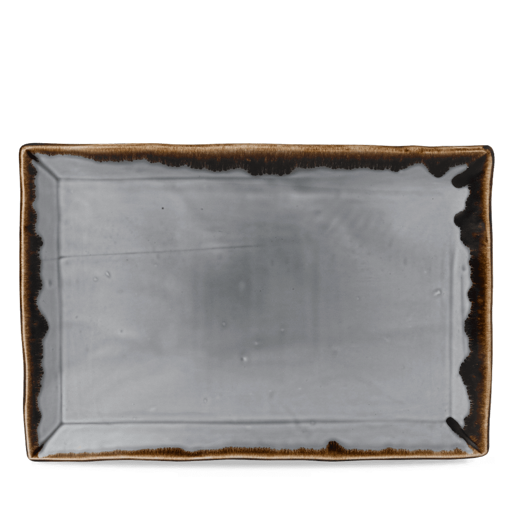 Harvest Grey  Rectangle Tray 13 1/2 X 9 1/8" Box 6