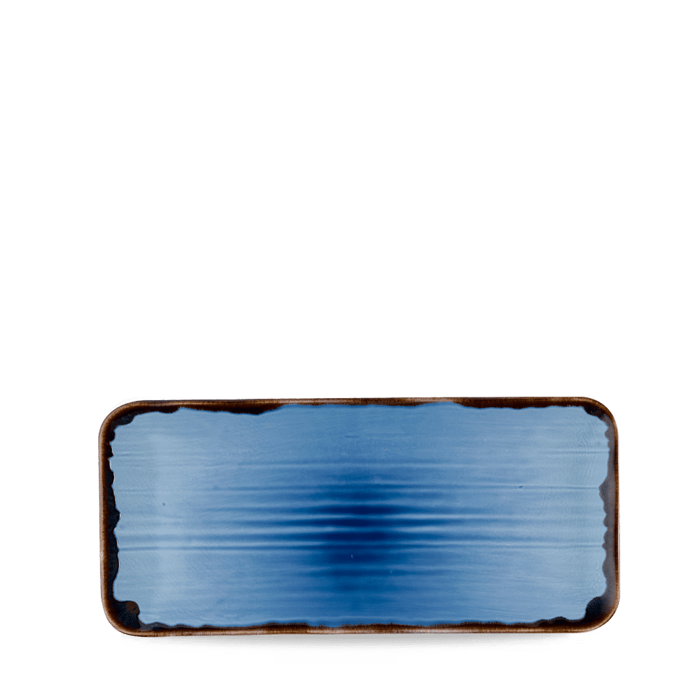 Harvest Indigo Organic Coupe Rect Platter 13 3/4X6 1/4" Box 6