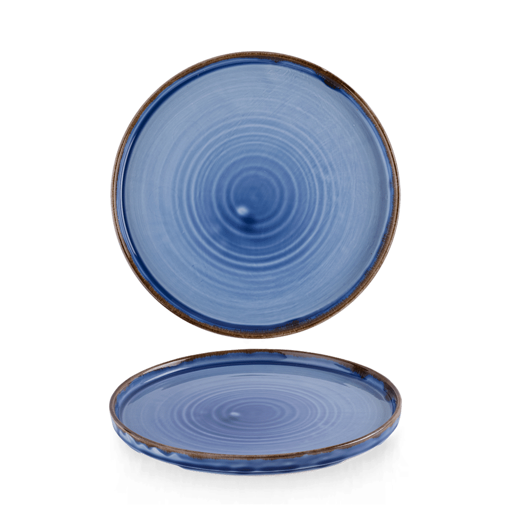 Harvest Indigo  Walled Plate 8.25" Box 6