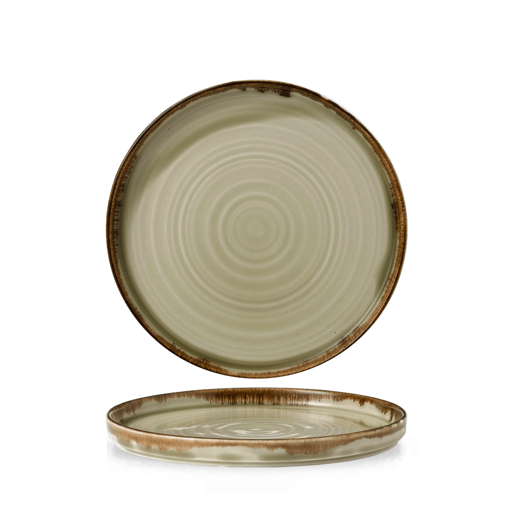 Harvest Linen  Walled Plate 8.67" Box 6
