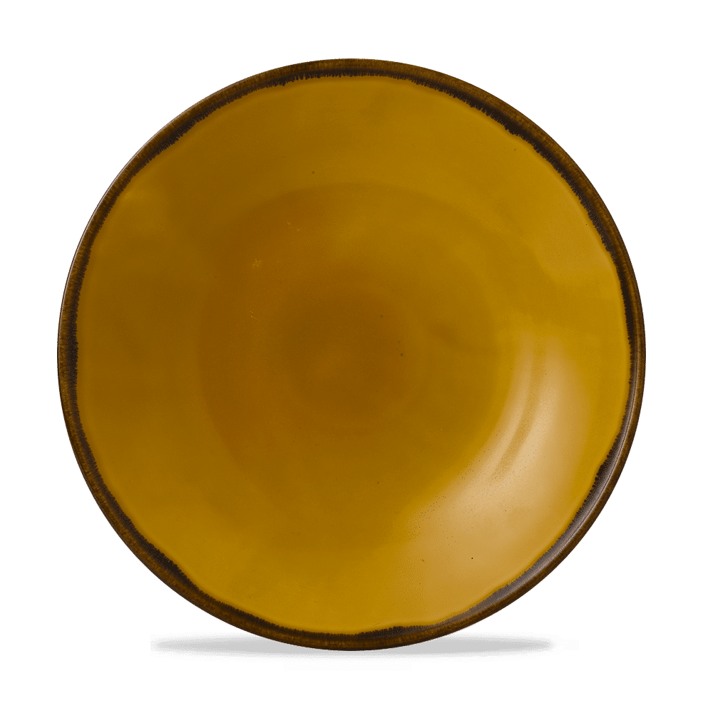 Harvest Mustard Coupe Plate 12 3/4" Box 6