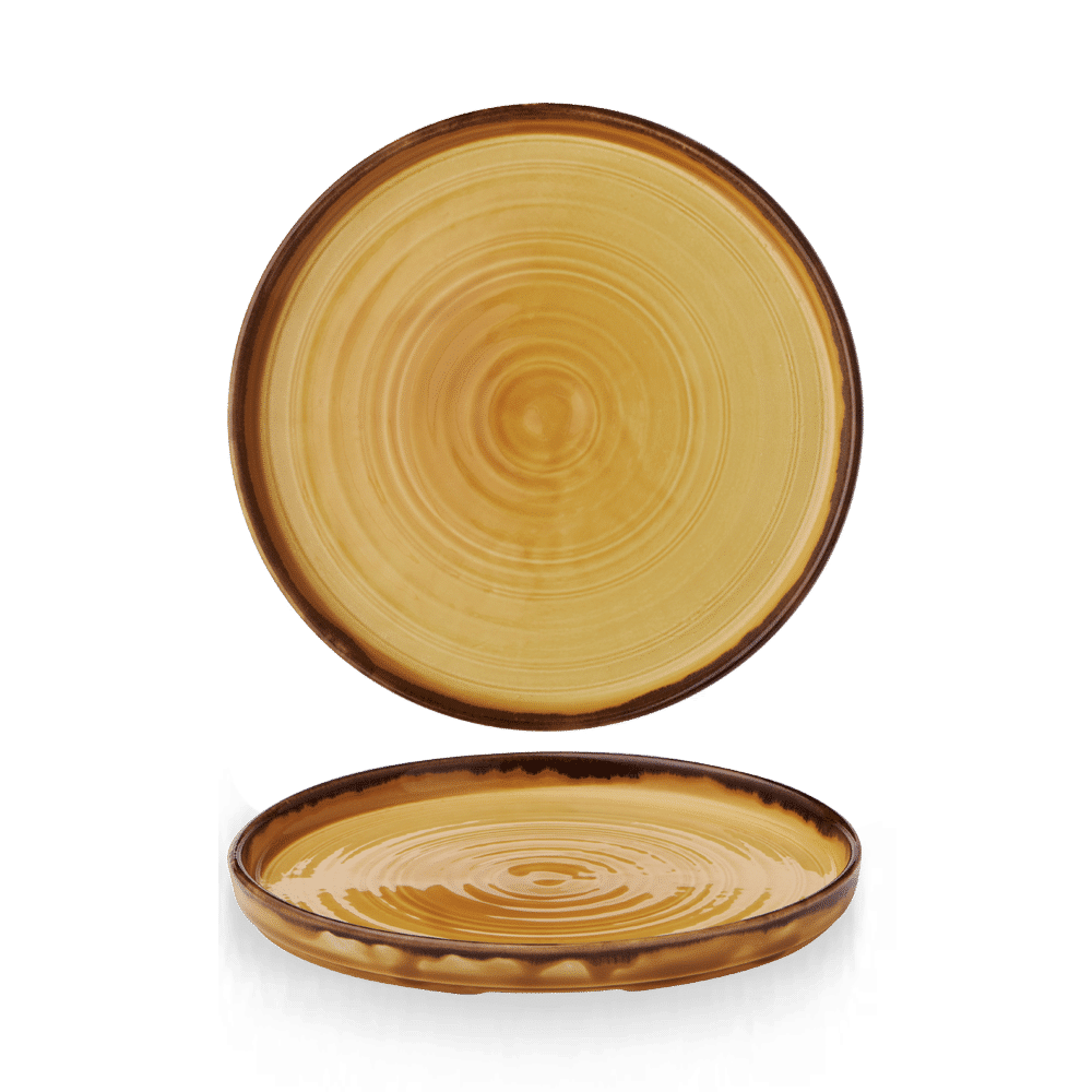 Harvest Mustard  Walled Plate 8.67" Box 6