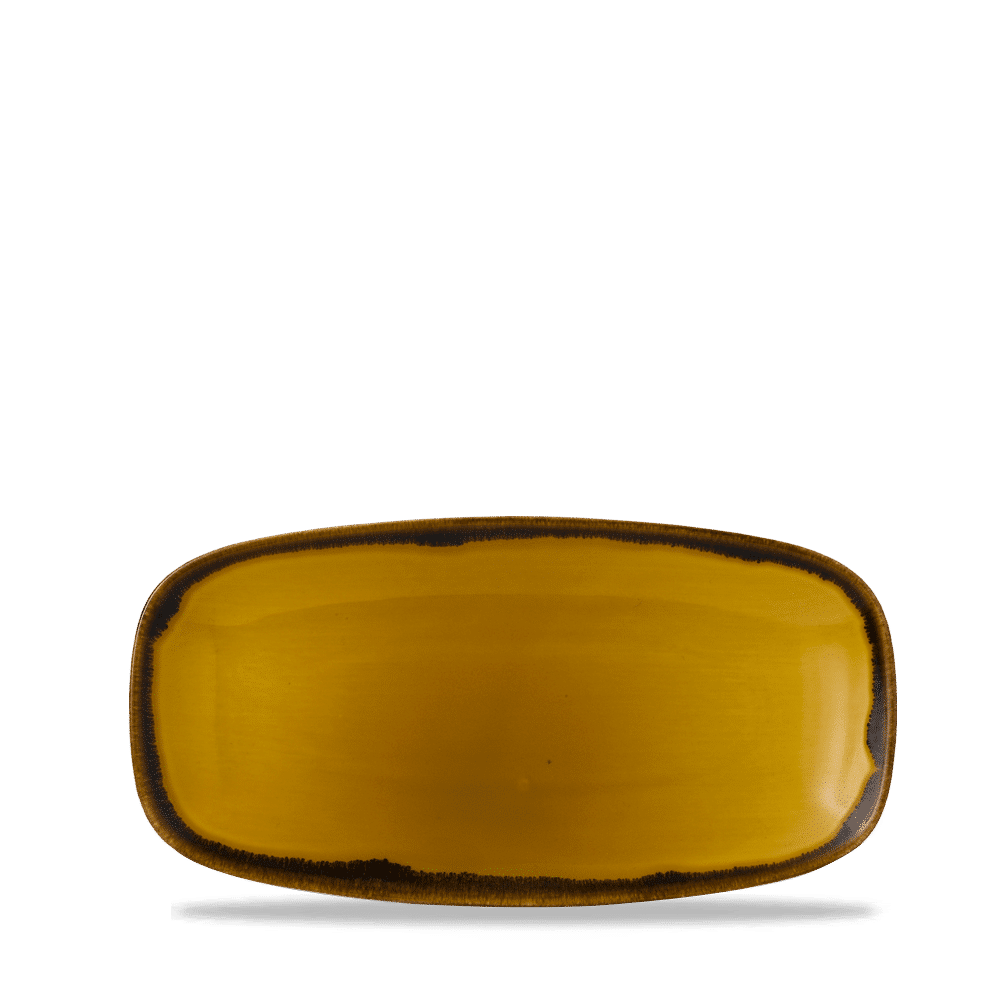 Harvest Mustard  Chefs Oblong Plate 11 3/4X6" Box 12