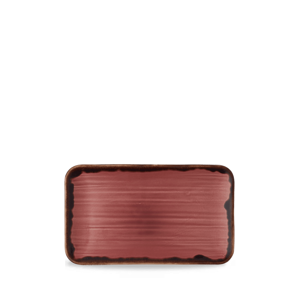 Harvest Plum  Organic Rectangular Plate 10.6X6.3" Box 12