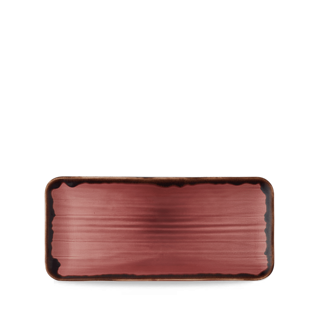 Harvest Plum Organic Coupe Rect Platter 13 3/4X6 1/4" Box 6