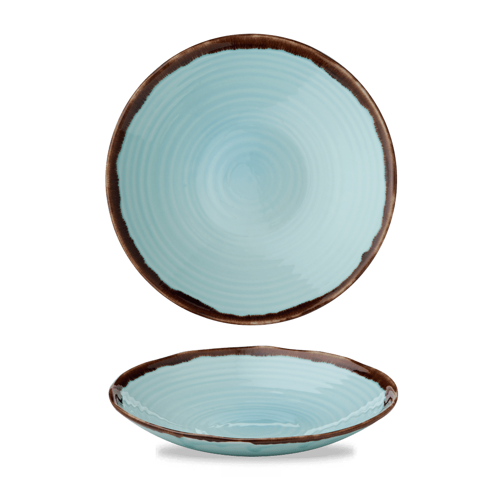 Harvest Turquoise  Organic Coupe Bowl 11" Box 12