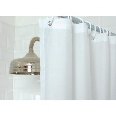 Mitre Essentials Plain Shower Curtain White 1800 x 1800mm