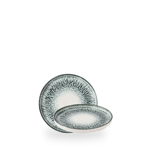 LUME BLACK WALLED PLATE 6 1/8" Box of 6 (3-5 Working Days Delivery)