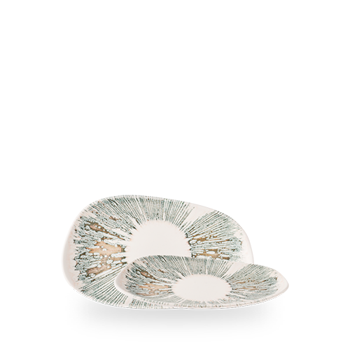 LYRA PINK OPAL ORGANIC OBLONG PLATE 22X13CM BOX 12