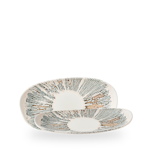 LYRA PINK OPAL ORGANIC OBLONG PLATE 26X15CM BOX 12