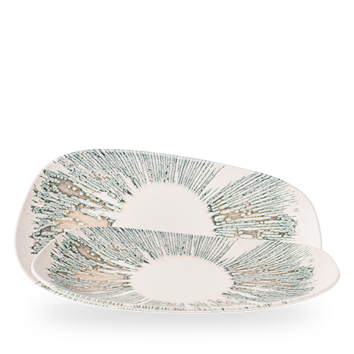 LYRA PINK OPAL ORGANIC OBLONG PLATE 35 X 18.5CM BOX 6