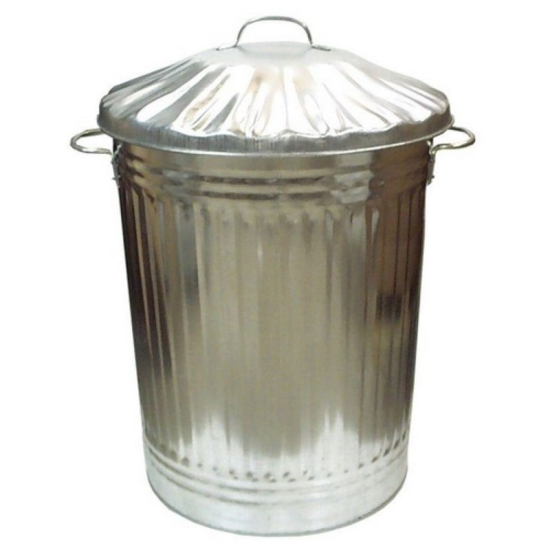 Dustbin Galvanised Metal 90 Litre