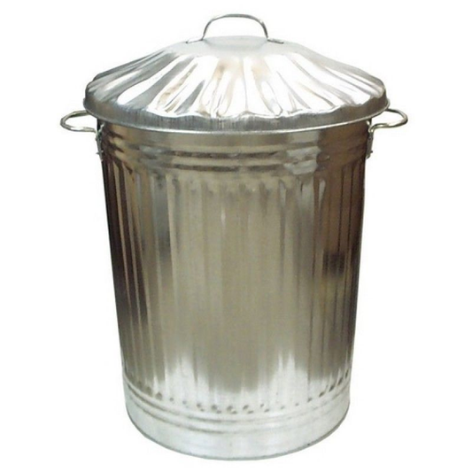 Dustbin Galvanised Metal 90 Litre