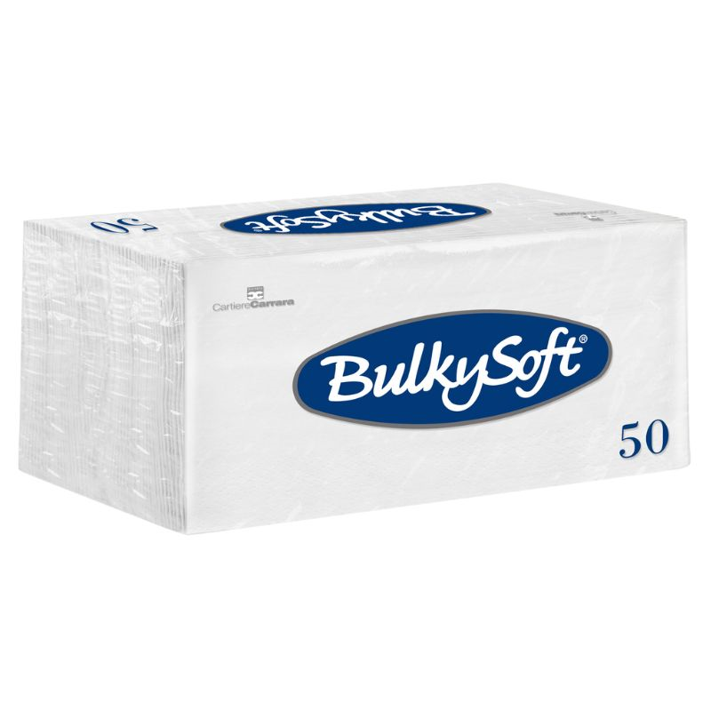 BulkySoft®Lunch Napkins White 33cm 1/8 Pack of 2000