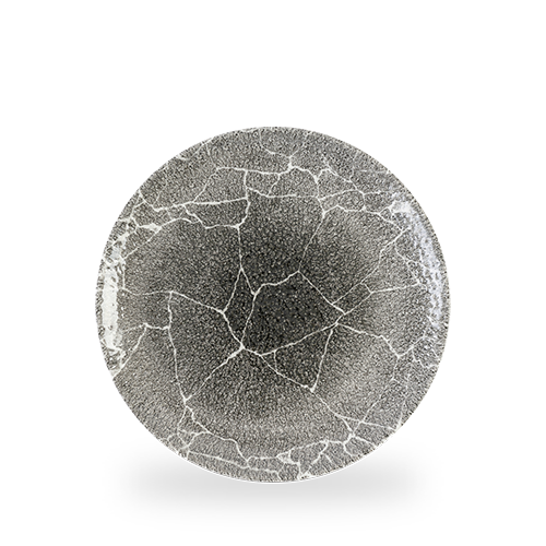 Kintsugi Reverse Quartz Black Evolve Coupe Plate 10.25" Box of 12 (3-5 Working Days Delivery)