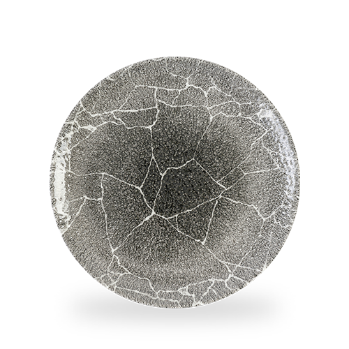 Kintsugi Reverse Quartz Black Evolve Coupe Plate 11.25" Box of 12 (3-5 Working Days Delivery)