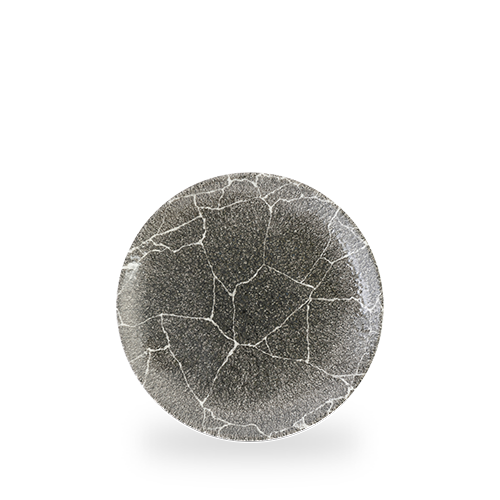 Kintsugi Reverse Quartz Black Evolve Coupe Plate 8.67" Box of 12 (3-5 Working Days Delivery)