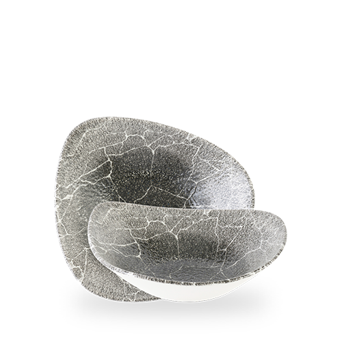 Kintsugi Reverse Quartz Black Lotus Bowl 9" Box of 12 (3-5 Working Days Delivery)