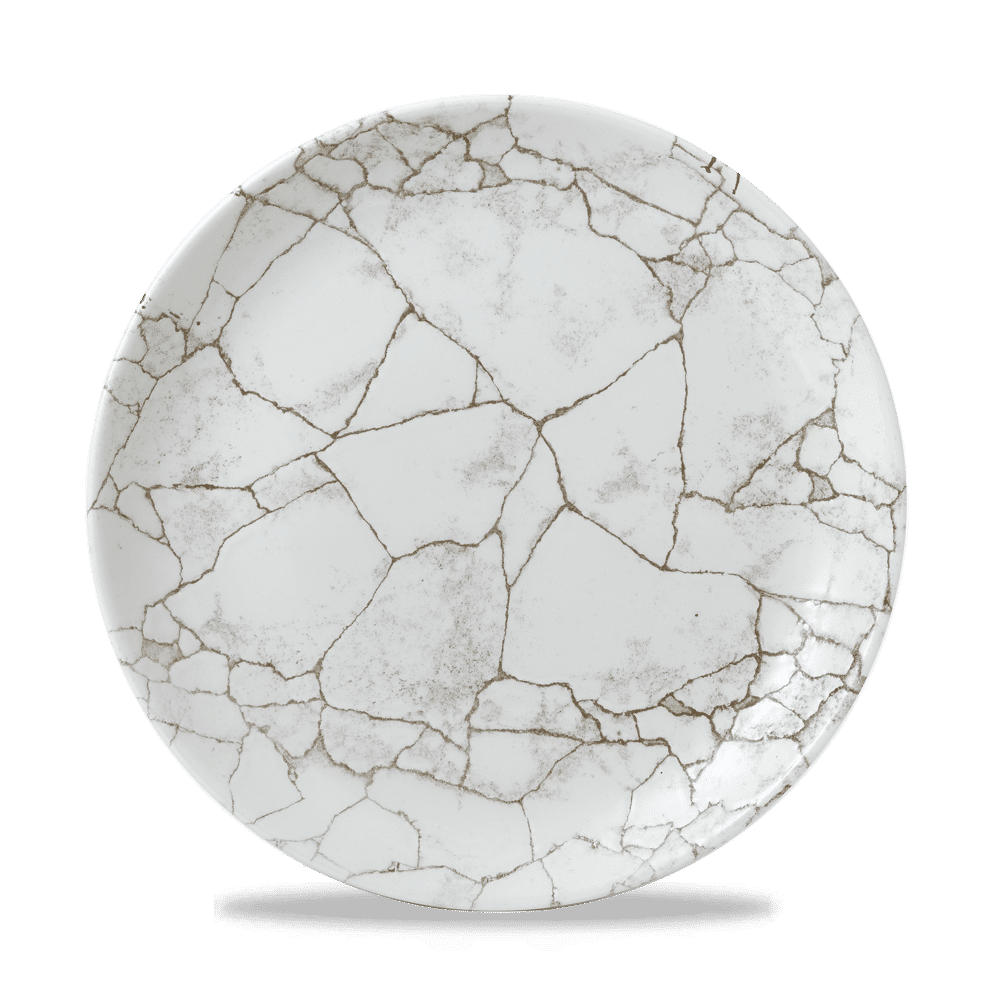Studio Prints Kintsugi Agate Grey Evolve Coupe Plate 10.25" Box 12