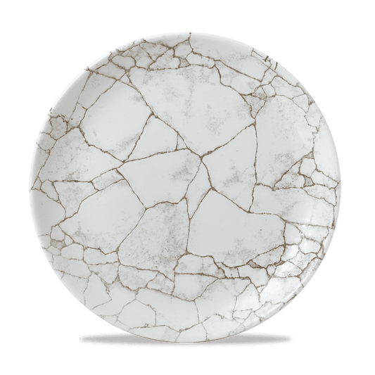 Studio Prints Kintsugi Agate Grey Evolve Coupe Plate 11.25" Box of 12 (3-5 Working Days Delivery)