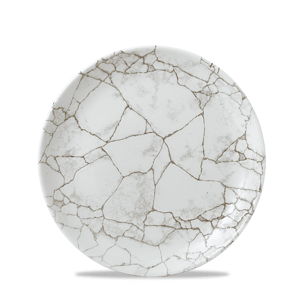 Studio Prints Kintsugi Agate Grey Evolve Coupe Plate 8.67" Box 12