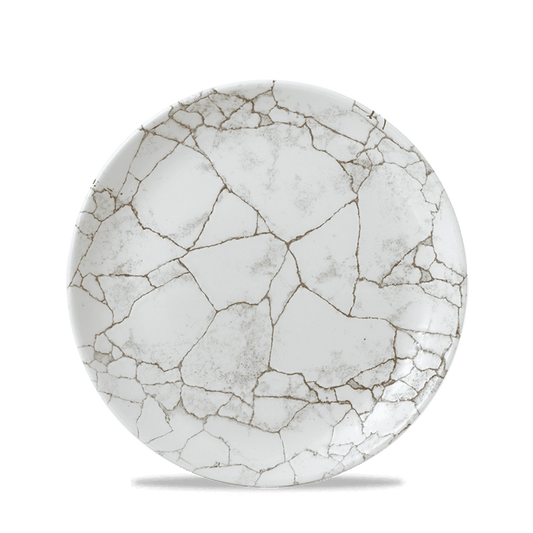 Studio Prints Kintsugi Agate Grey Evolve Coupe Plate 8.67" Box of 12 (3-5 Working Days Delivery)