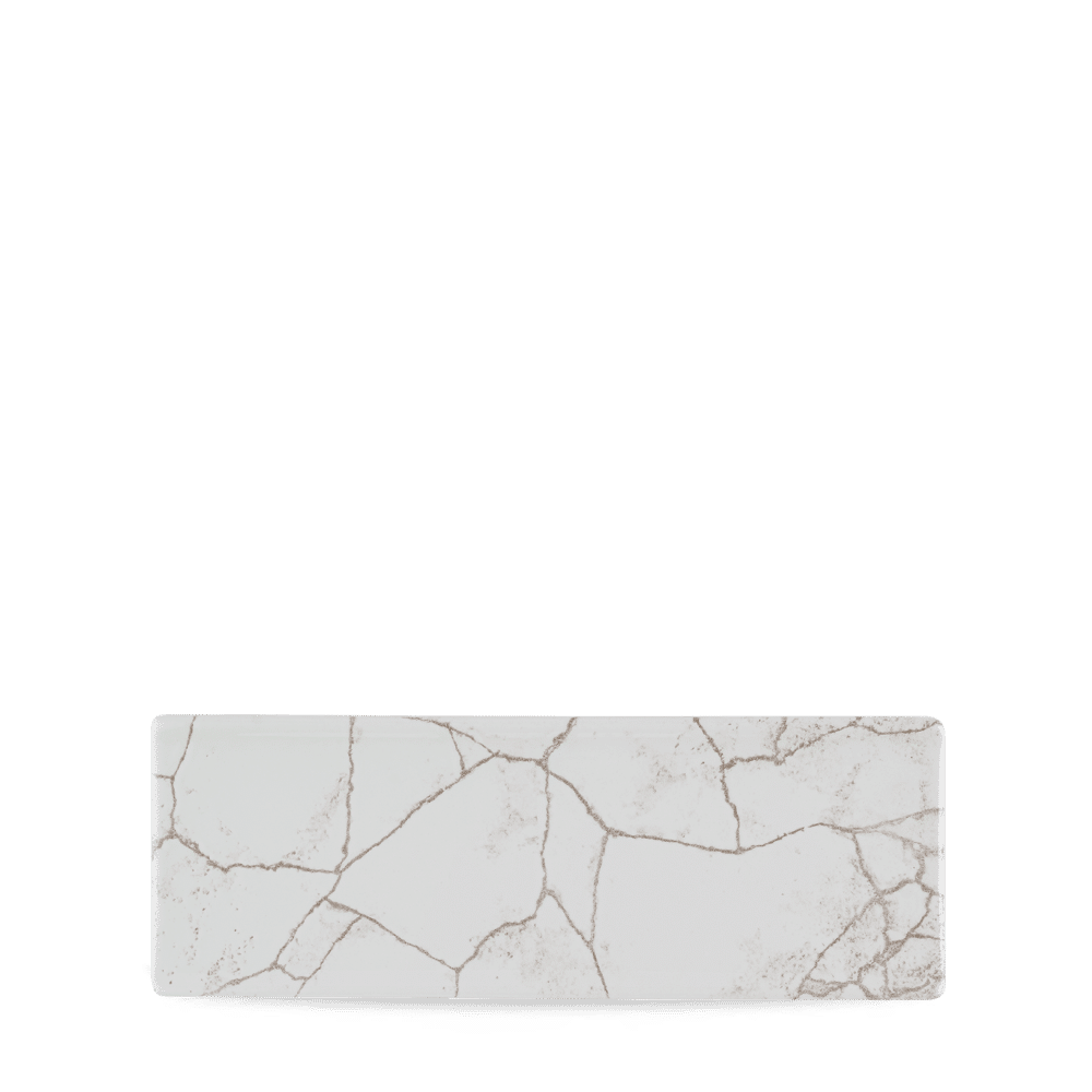 Studio Prints Kintsugi Agate Grey Oblong Plate 25X9Cm Box 6
